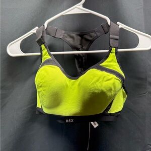 EUC VSX Sport Black and Neon Yellow Activewear Sz 34B (15z6)